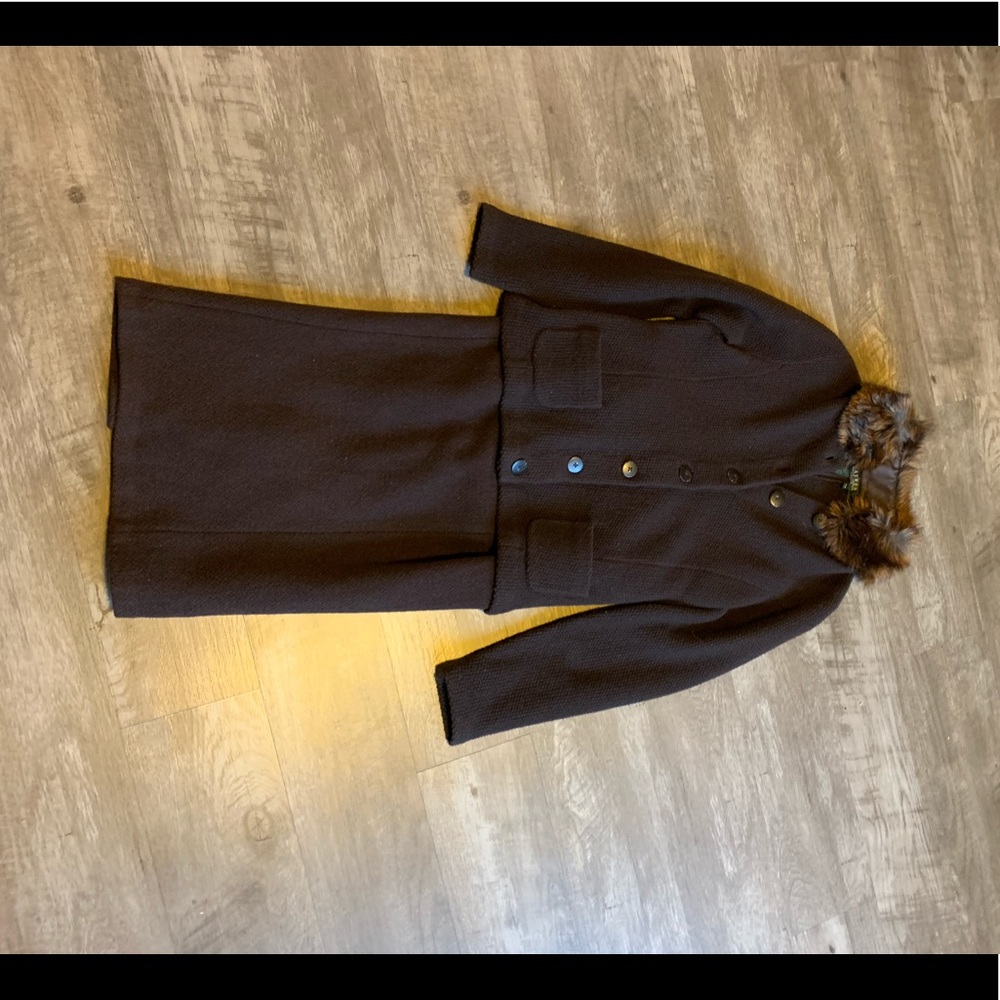Ralph Lauren skirt/jacket w/faux fur collar